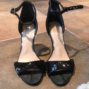 Black, sequin Jewel by Badgley Mischka heels